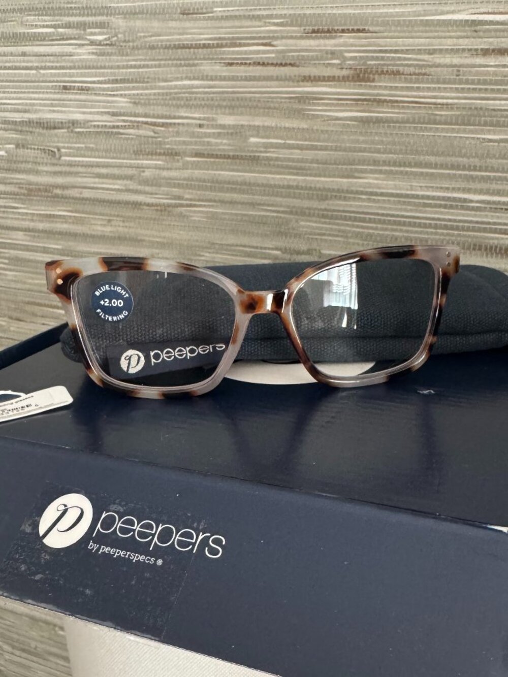 Peepers Octavia Chai Tortoise +2.00 Blue Light Filtering Reading Glasses